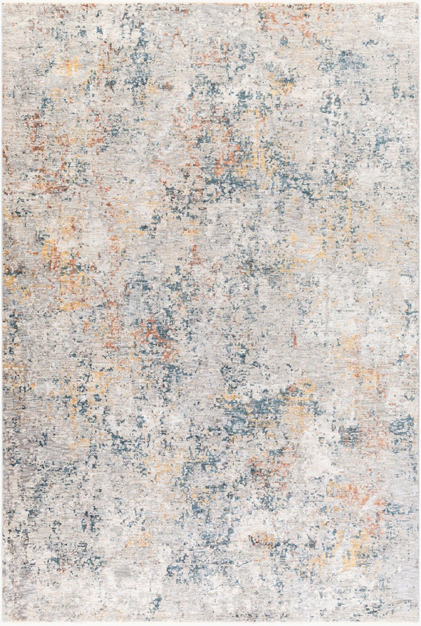 Livabliss Laila Dimensional High Low Polyester Area Rug for Living and Dining Spaces Light Gray, Whi 6'7" x 9'6" LAA2304-6796