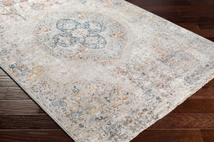 Livabliss Laila Medallion Area Rug with Tassel Fringe Polyester Woven Square Living Room Accent Rust, Teal 7'10" x 7'10" LAA2306-710RD