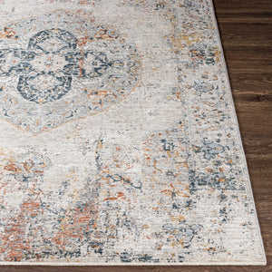 Livabliss Laila Medallion Area Rug with Tassel Fringe Polyester Woven Square Living Room Accent Rust, Teal 7'10" x 7'10" LAA2306-710RD