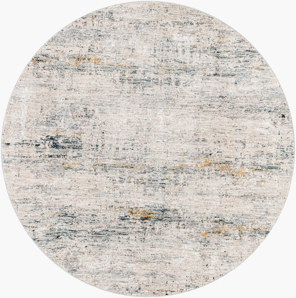 Livabliss Laila Minimalist Polyester Area Rug with Fringe Detail for Living and Dining Rooms Teal, Dusty Sag 5'3" x 5'3" LAA2309-53RD