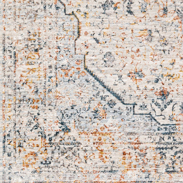 Livabliss Laila Traditional Machine Woven Polyester Area Rug with High Low Pile Texture Teal, Dusty Sag 7'10" x 7'10" LAA2310-710RD