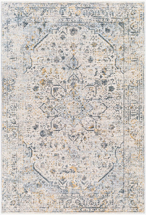 Livabliss Laila Traditional Medallion Area Rug Polyester Pile Fringe Trim Formal Living Room Teal, Dusty Sag 12' x 15' LAA2311-1215