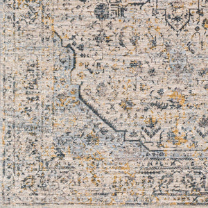 Livabliss Laila Traditional Medallion Area Rug Polyester Pile Fringe Trim Formal Living Room Teal, Dusty Sag 12' x 15' LAA2311-1215