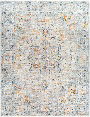 Livabliss Laila Traditional Polyester Area Rug with Fringe for Living Room and Dining Space Teal, Dusty Sag 7'10" x 10'2" LAA2312-710103