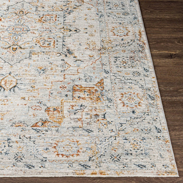 Livabliss Laila Traditional Polyester Area Rug with Fringe for Living Room and Dining Space Teal, Dusty Sag 9' x 12'2" LAA2312-9122