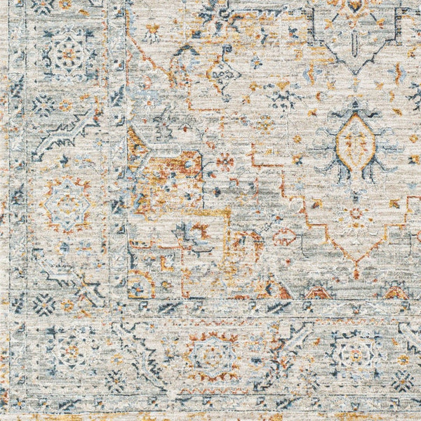 Livabliss Laila Traditional Polyester Area Rug with Fringe for Living Room and Dining Space Teal, Dusty Sag 9' x 12'2" LAA2312-9122