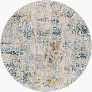 Livabliss Laila Machine Woven Polyester Area Rug with High Low Pile Texture for Living Rooms Teal, Mustard 5'3" x 5'3" LAA2314-53RD