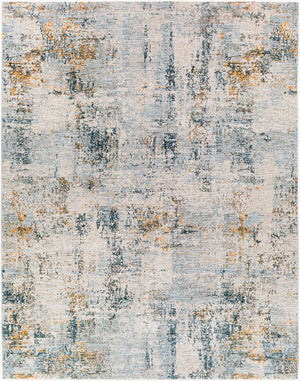 Livabliss Laila Machine Woven Polyester Area Rug with High Low Pile Texture for Living Rooms Teal, Mustard 7'10" x 10'2" LAA2314-710103