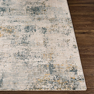 Livabliss Laila Machine Woven Polyester Area Rug with High Low Pile Texture for Living Rooms Teal, Mustard 5'3" x 5'3" LAA2314-53RD