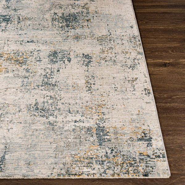 Livabliss Laila Machine Woven Polyester Area Rug with High Low Pile Texture for Living Rooms Teal, Mustard 5'3" x 5'3" LAA2314-53RD