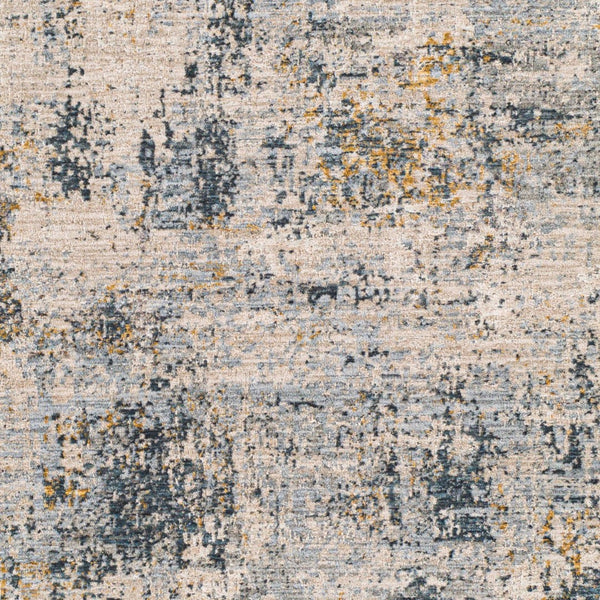 Livabliss Laila Machine Woven Polyester Area Rug with High Low Pile Texture for Living Rooms Teal, Mustard 5'3" x 5'3" LAA2314-53RD