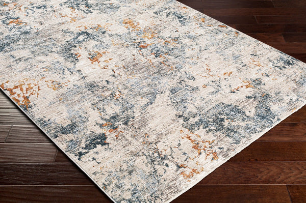 Livabliss Laila Fringe Border Polyester Area Rug Medium Pile for Modern Living Spaces Teal, Dusty Sag 5'3" x 5'3" LAA2315-53RD