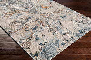 Livabliss Laila High Low Pile Polyester Area Rug for Living Room Dining or Open Plan Spaces Teal, Rust 9' x 12'2" LAA2316-9122