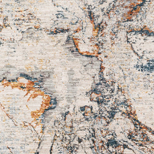 Livabliss Laila High Low Pile Polyester Area Rug for Living Room Dining or Open Plan Spaces Teal, Rust 9' x 12'2" LAA2316-9122