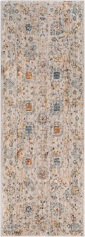 Livabliss Laila Traditional High Low Texture Polyester Area Rug for Living Room or Bedroom Teal, Rust 2'7" x 7'3" LAA2317-2773