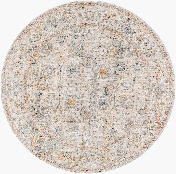Livabliss Laila Traditional High Low Texture Polyester Area Rug for Living Room or Bedroom Teal, Rust 7'10" x 7'10" LAA2317-710RD