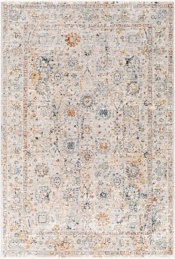 Livabliss Laila Traditional High Low Texture Polyester Area Rug for Living Room or Bedroom Teal, Rust 9' x 12'2" LAA2317-9122