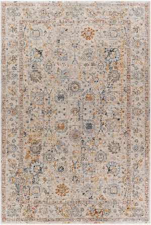 Livabliss Laila Traditional High Low Texture Polyester Area Rug for Living Room or Bedroom Teal, Rust 6'7" x 9'6" LAA2317-6796