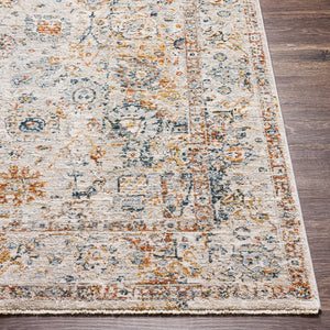 Livabliss Laila Traditional High Low Texture Polyester Area Rug for Living Room or Bedroom Teal, Rust 7'10" x 7'10" LAA2317-710RD