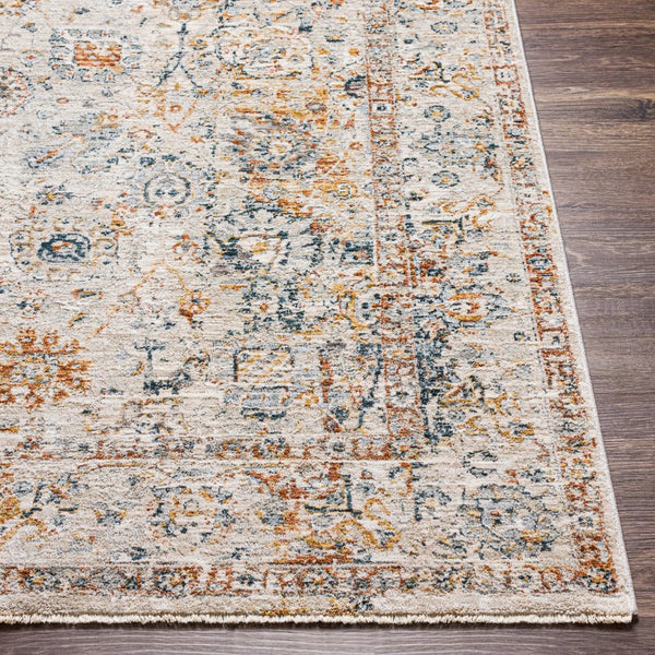 Livabliss Laila Traditional High Low Texture Polyester Area Rug for Living Room or Bedroom Teal, Rust 7'10" x 7'10" LAA2317-710RD