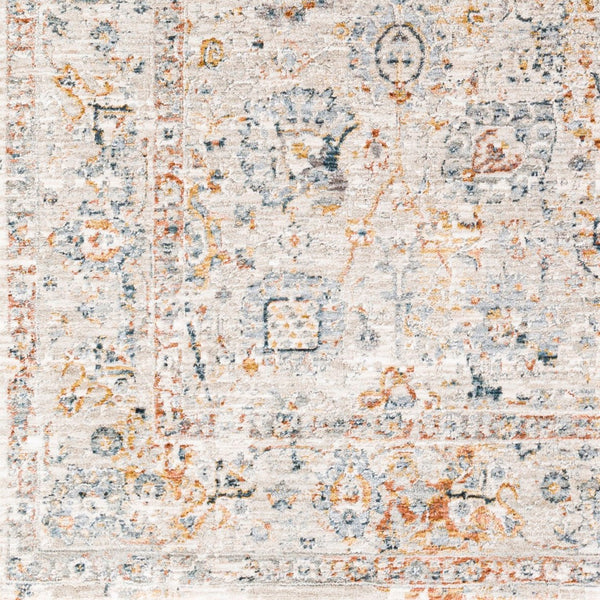 Livabliss Laila Traditional High Low Texture Polyester Area Rug for Living Room or Bedroom Teal, Rust 7'10" x 7'10" LAA2317-710RD