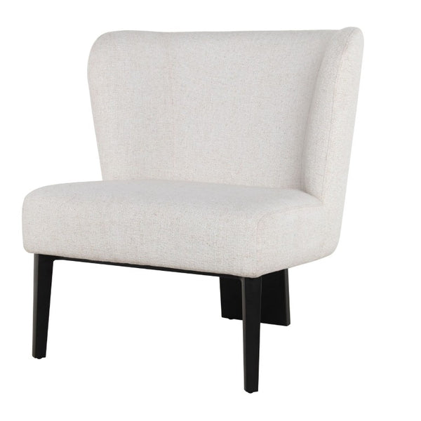 VIG Furniture Ladean Oversized White Accent Chair With Deep Seat, Black Metal Legs, Minimalist Lounge Comfort — No Assembly Needed VGEUGD8767BLK-WHT-CH
