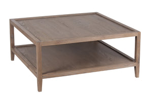 Porter Designs Lowell Solid White Oak Coffee Table With Storage, Versatile Style For Any Home Brown Wood 05-108-02-1920