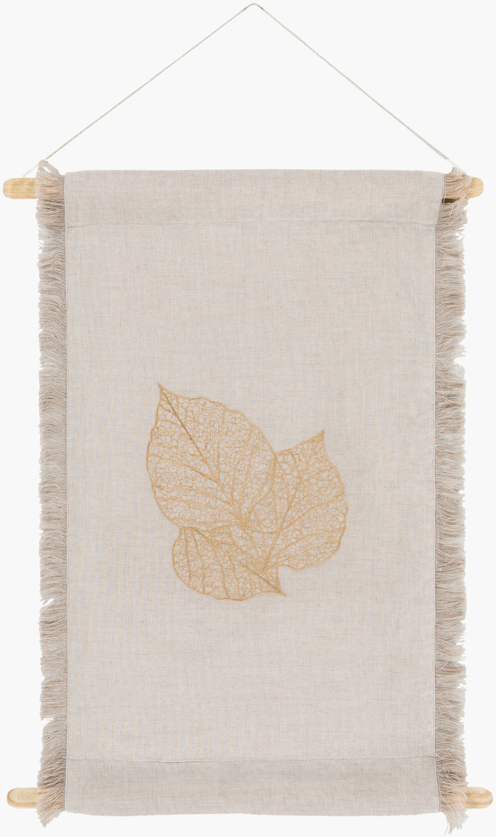 Surya Leaf Handwoven Textile Wall Art Bohemian Woven Hanging for Entryways and Gallery Walls LAF1000-1812