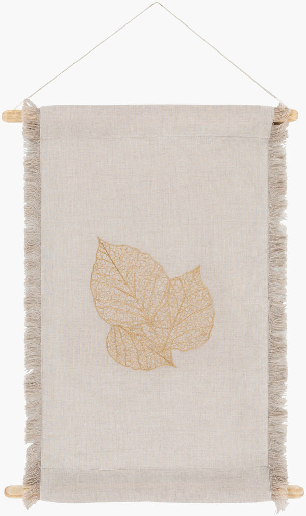 Surya Leaf Handwoven Textile Wall Art Bohemian Woven Hanging for Entryways and Gallery Walls LAF1000-1812