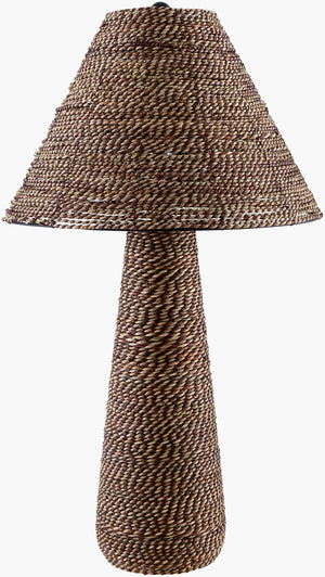 Livabliss Laggan Woven Rattan Table Lamp with Matching Shade for Bohemian Living Spaces LAG-001