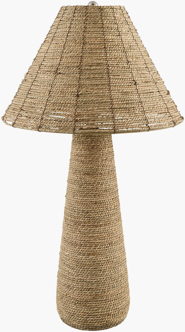 Livabliss Laggan Woven Rattan Table Lamp with Natural Shade for Coastal Bohemian Living Spaces LAG-002