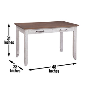 English Elm Steve Silver - Bear - Creek Multi Function Table - White