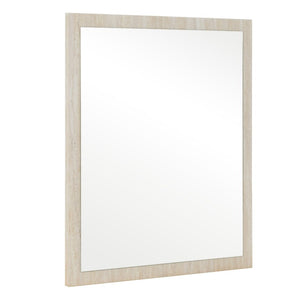VIG Furniture Lago Faux Travertine Mirror 34X40" — Modern Rectangular Wall Or Dresser Accent, Lightweight Durable VGAC-LAGO-MIR