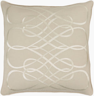 Surya Leah Modern Elegant 20" Accent Pillow In Luxurious Cotton-linen Blend For Contemporary Decor Light Beige Linen,Cotton Lah004-2020d