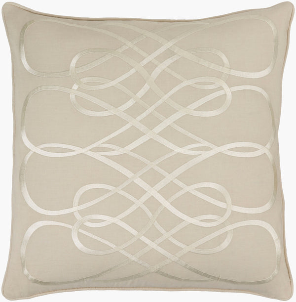 Surya Leah Modern Elegant 20" Accent Pillow In Luxurious Cotton-linen Blend For Contemporary Decor Light Beige Linen,Cotton Lah004-2020d