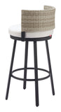 Midnight Wave Barstool White 704027 Zuo Modern