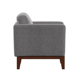 Homelegance By Top-Line Deacon Linen Upholstered Accent Chair Grey Linen