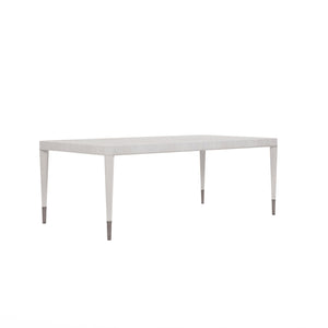 A.R.T. Furniture Mezzanine Dining Table In Dove Gray With Chamfered Edges, Leaf Extension & Nickel-finished Legs Light Gray Parawood And Poplar Solids,Maple Veneer,Steel 325220-2249