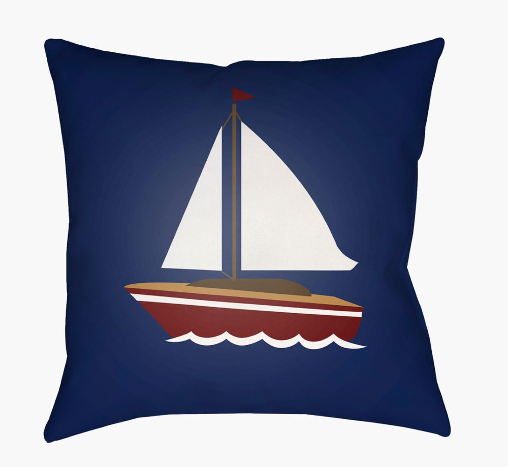 Livabliss Sail Woven Coastal Accent Pillow Square Polyester Fill for Linen Sofas and Rattan Chairs LAKE011-1818