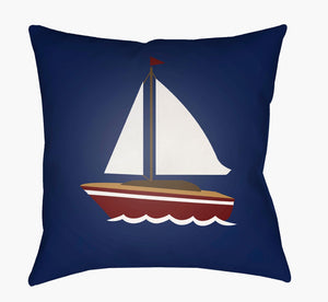 Livabliss Sail Woven Coastal Accent Pillow Square Polyester Fill for Linen Sofas and Rattan Chairs LAKE011-1818