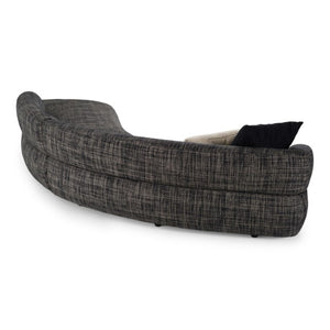 VIG Furniture Lakota Curved 2-Piece Sectional Sofa With Right-Facing Chaise, Dark Grey Fabric, Plush Foam Cushions VGOD-ZW-23044-DKGRY
