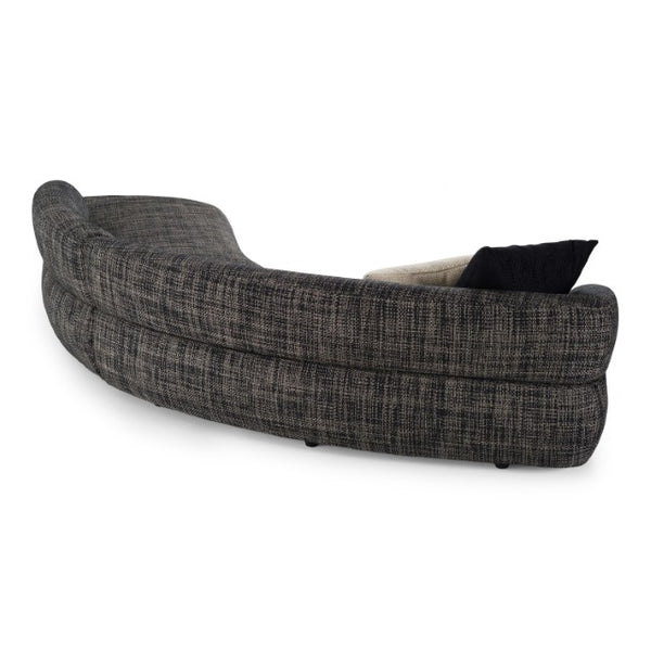 VIG Furniture Lakota Curved 2-Piece Sectional Sofa With Right-Facing Chaise, Dark Grey Fabric, Plush Foam Cushions VGOD-ZW-23044-DKGRY