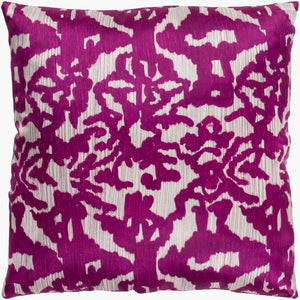 Surya Lambent 20" X 20" Durable Accent Pillow - Modern Design, Charming Woven Texture For Any Decor Magenta Polyester,Polyester Lam004-2222p