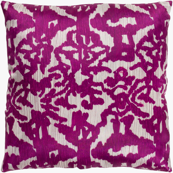 Surya Lambent 20" X 20" Durable Accent Pillow - Modern Design, Charming Woven Texture For Any Decor Magenta Polyester,Polyester Lam004-2222p