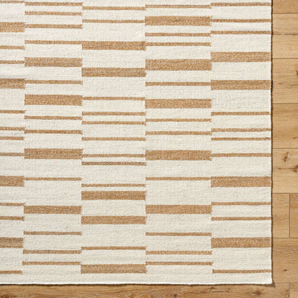 Lanesra LAR-2300 8' x 10' Handmade Rug LAR2300-810  Pearl, Camel, Warm Grey Surya