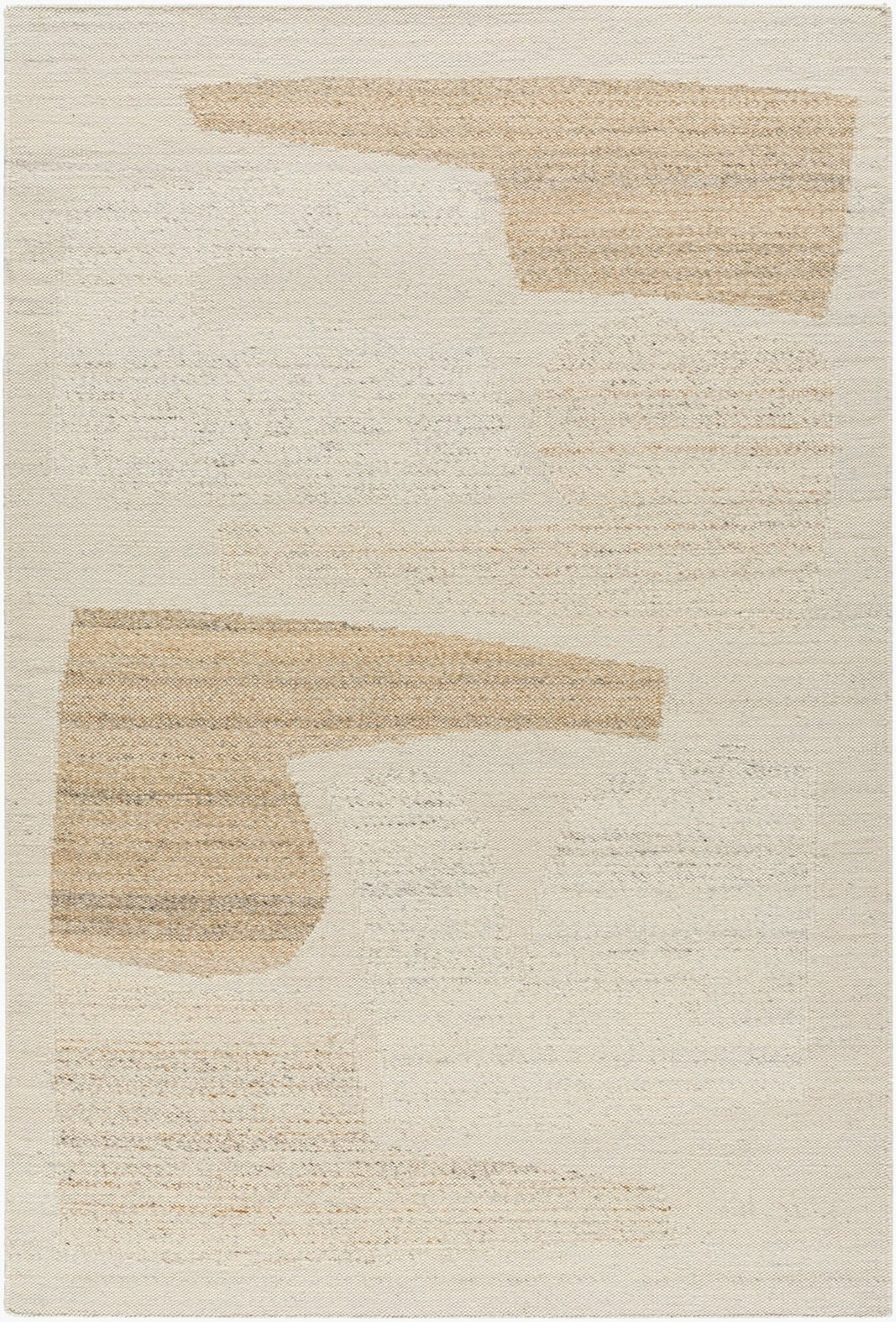 Livabliss Lanesra Hand Woven Wool Accent Rug Indian Artisan Craft Soft Plush Entryway Floor Piece Ivory, Sandston 8' x 10' LAR2303-810