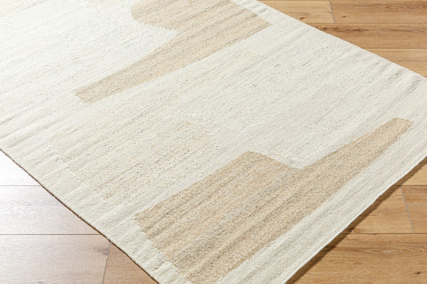 Livabliss Lanesra Hand Woven Wool Accent Rug Indian Artisan Craft Soft Plush Entryway Floor Piece Ivory, Sandston 8' x 10' LAR2303-810