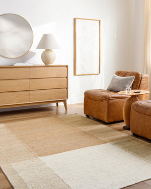 Lanesra LAR-2304 8' x 10' Handmade Rug LAR2304-810  Pearl, Khaki, Tan, Desert Tan, Prairie Dust Surya