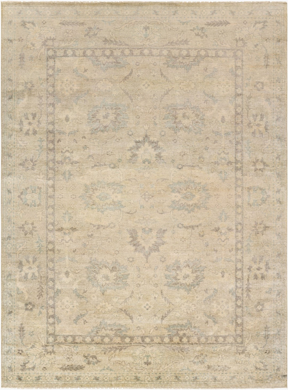Surya Lara 6' X 9' Hand-made Area Rug – Timeless Design, Durable Craftsmanship, Soft Underfoot Comfort Light Gray Wool,Viscose Lar7700-69