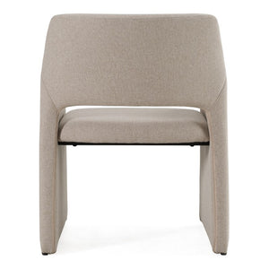 VIG Furniture Lasara Modern Fabric Arm Chair With Contoured Support, Metal Frame, Foam-Cotton Comfort, 31.7" H Beige Dining Chair VGDW-L-895-BGE